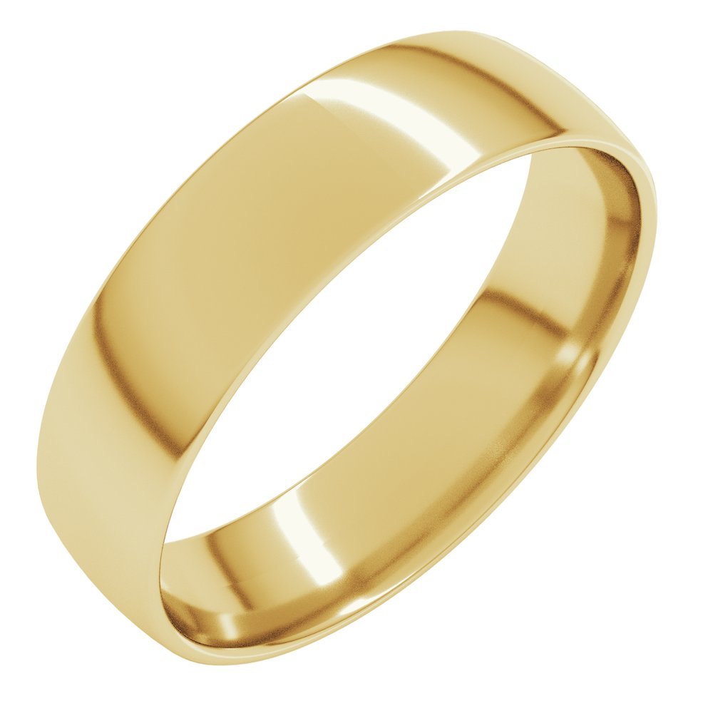 10K Yellow Gold 5 mm Ultra-Lightweight Comfort-Fit European-Style Band Size 8