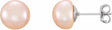 Sterling Silver 8-9 mm Cultured Pink Freshwater Pearl Earrings