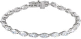 Sterling Silver 5 3/4 CTW Lab-Grown Diamond Line 7" Bracelet