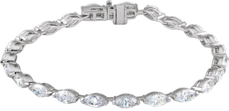 Sterling Silver 5 3/4 CTW Lab-Grown Diamond Line 7" Bracelet