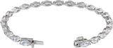 14K White Gold 5 3/4 CTW Lab-Grown Diamond Line 7" Bracelet