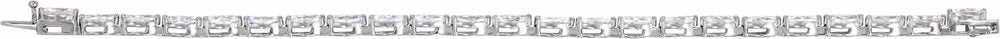 Sterling Silver 5 3/4 CTW Lab-Grown Diamond Line 7" Bracelet