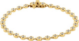 14K Yellow Gold 2 CTW Natural Diamond Bezel Line 7" Bracelet