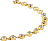 14K Yellow Gold 2 CTW Natural Diamond Bezel Line 7" Bracelet