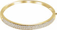 14K Yellow 3 CTW Natural Diamond Pavé Bangle 7" Bracelet