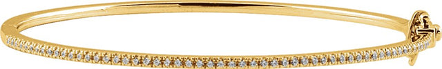 14K Yellow Gold 1/2 CTW Natural Diamond Pavé-Style 7" Bracelet