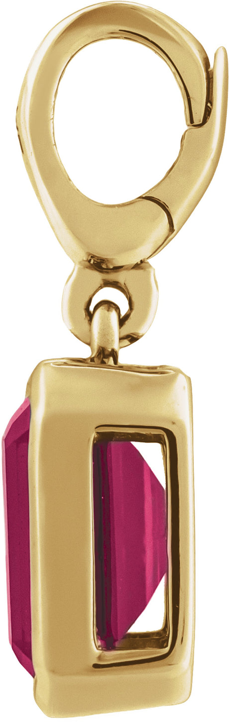 14K Yellow Gold Natural Ruby Charm/Pendant