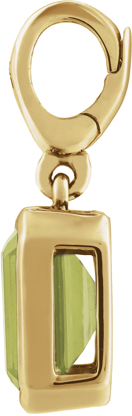 14K Yellow Gold Natural Peridot Charm/Pendant
