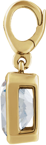 14K Yellow Gold 1CT Lab-Grown Diamond Charm/Pendant