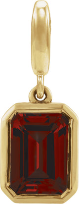 14K Yellow Gold Natural Mozambique Garnet Charm/Pendant