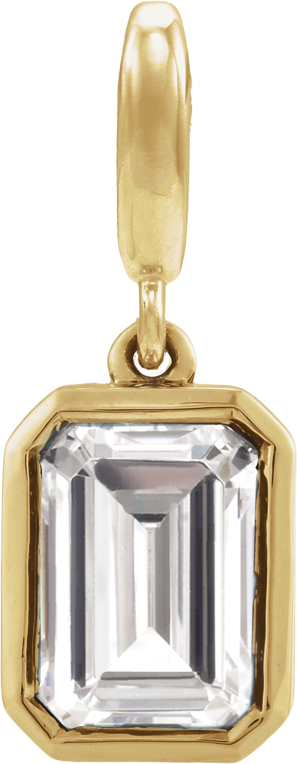 14K Yellow Gold 1CT Lab-Grown Diamond Charm/Pendant