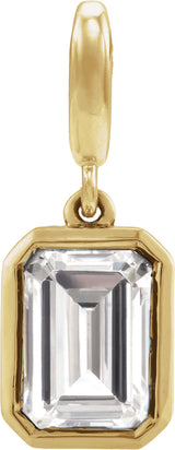 14K Yellow Gold 1CT Lab-Grown Diamond Charm/Pendant