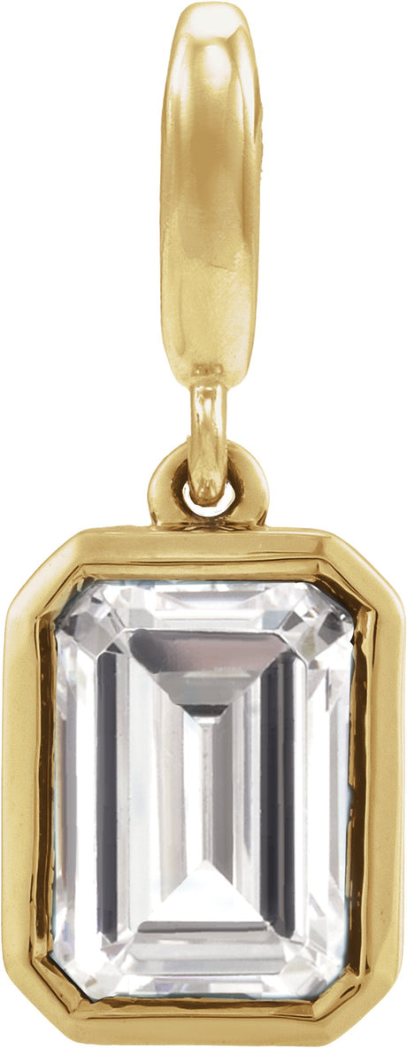 14K Yellow Gold 1CT Lab-Grown Diamond Charm/Pendant