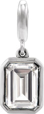 14K White Gold 1CT Lab-Grown Diamond Charm/Pendant