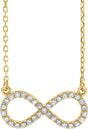 14K Yellow Gold 1/8 CTW Natural Diamond Infinity 16 1/2" Necklace