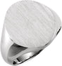 Sterling Silver Oval Signet Ring