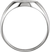 Sterling Silver Oval Signet Ring