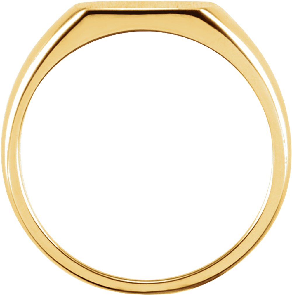 10K Yellow Gold 9 mm Square Signet Ring