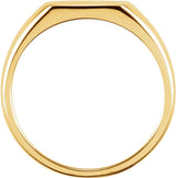 10K Yellow Gold 9 mm Square Signet Ring