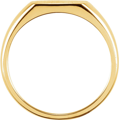 10K Yellow Gold 9 mm Square Signet Ring