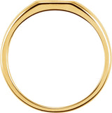 14K Yellow Gold 7 mm Square Signet Ring