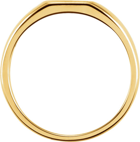 14K Yellow Gold 7 mm Square Signet Ring