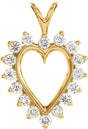 14K Yellow 1/2 CTW Natural Diamond Heart Pendant