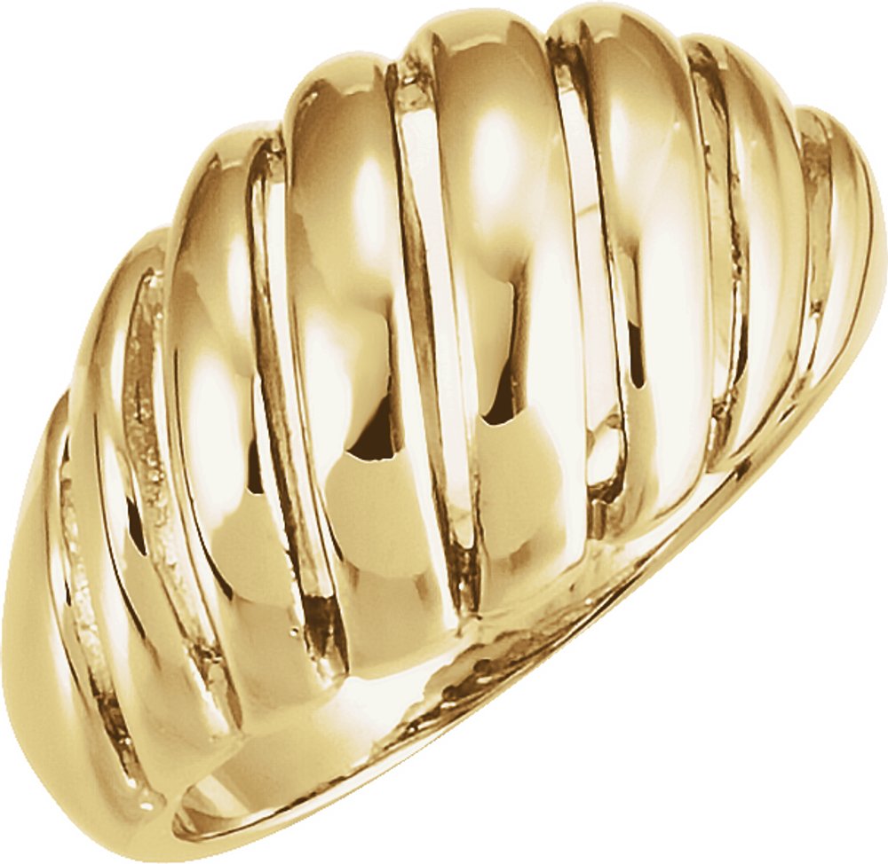 10K Yellow Gold Dome Ring