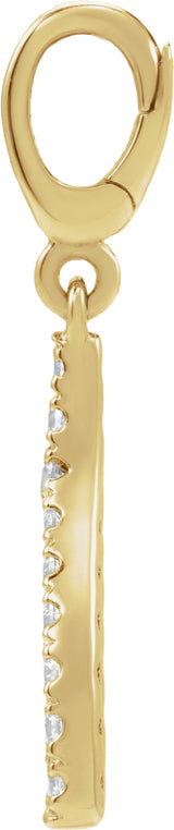 14K Yellow Gold 1/8 CTW Lab-Grown Diamond Wishbone Charm/Pendant