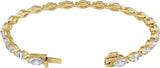 14K Yellow Gold Vermeil 5 3/4 CTW Lab-Grown Diamond Line 7" Bracelet
