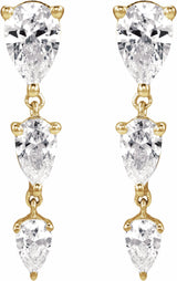 14K Yellow Gold 1 1/4 CTW Lab-Grown Diamond Earrings