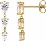 14K Yellow Gold 1 1/4 CTW Lab-Grown Diamond Earrings
