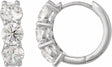 14K White Gold 3 CTW Lab-Grown Diamond 15 mm Hoop Earrings