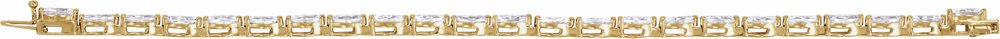 14K Yellow Gold Vermeil 5 3/4 CTW Lab-Grown Diamond Line 7" Bracelet