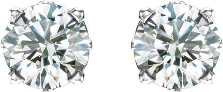 14K White Gold 1/2 CTW Lab-Grown Diamond Scroll Setting® Stud Earrings