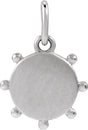 18K Yellow Gold-Plated Sterling Silver Engravable Beaded Pendant