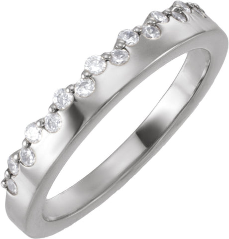 Sterling Silver 1/3 CTW Lab-Grown Diamond Stackable Ring
