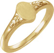 10K Yellow Gold Engravable Wheat Pattern Signet Ring