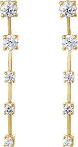14K Yellow Gold 3/4 CTW Lab-Grown Diamond Drop Earrings
