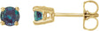 14K Yellow Gold Lab-Grown Alexandrite Stud Earrings