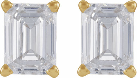 14K Yellow Gold 3 1/2 CTW Lab-Grown Diamond Stud Earrings