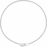 Sterling Silver 1.15 mm Diamond-Cut Curb 7" Chain