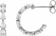 14K White Gold 1 1/4 CTW Lab-Grown Diamond Hoop Earrings