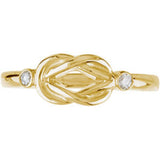 14K Yellow .06 CTW Natural Diamond Knot Ring