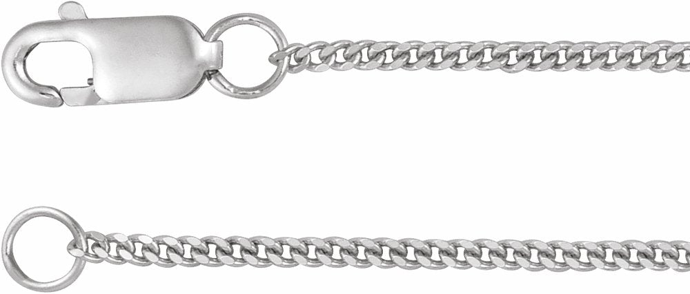Sterling Silver 1.15 mm Diamond-Cut Curb 16" Chain
