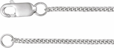 Sterling Silver 1.15 mm Diamond-Cut Curb 7" Chain