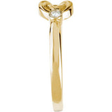 14K Yellow .06 CTW Natural Diamond Knot Ring