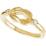 14K Yellow .06 CTW Natural Diamond Knot Ring