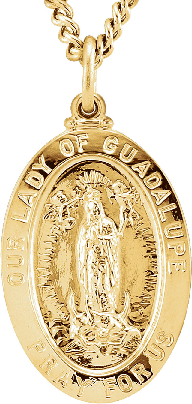 24K Yellow Gold-Plated Our Lady of Guadalupe 24" Necklace