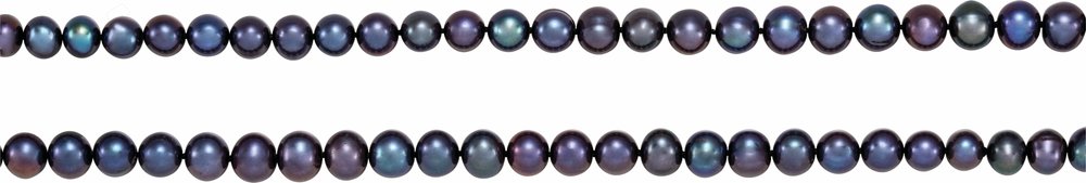 8-9 mm Cultured Black Freshwater Pearl 72" Rope Necklace